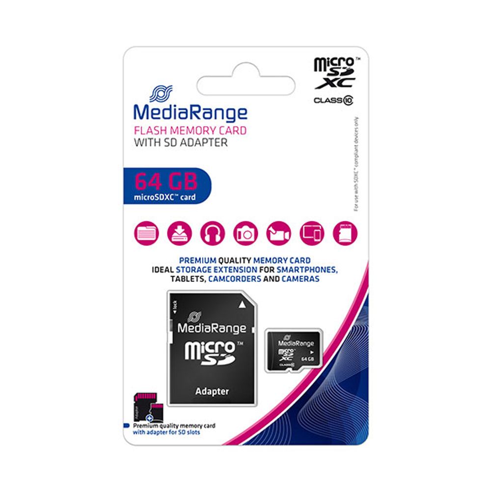 MediaRange MICRO SDXC MEMORIJSKA KARTICA, klasa 10, 64GB , MR955 slika 1