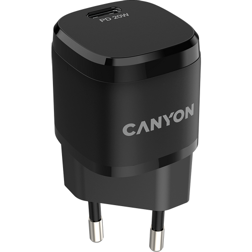 Canyon CNE-CHA20B05 brzi univerzalni zidni punjač 1xUSB-C, 20W, PD, crni slika 2