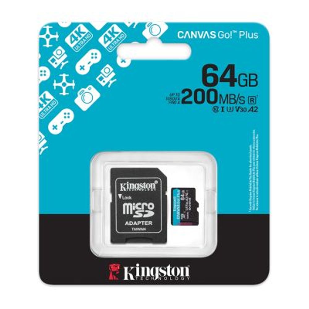 Kingston microSD 64GBCanvasGoPlus slika 2