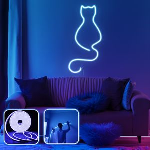 Daisy the Cat - Medium - Blue Blue Decorative Wall Led Lighting