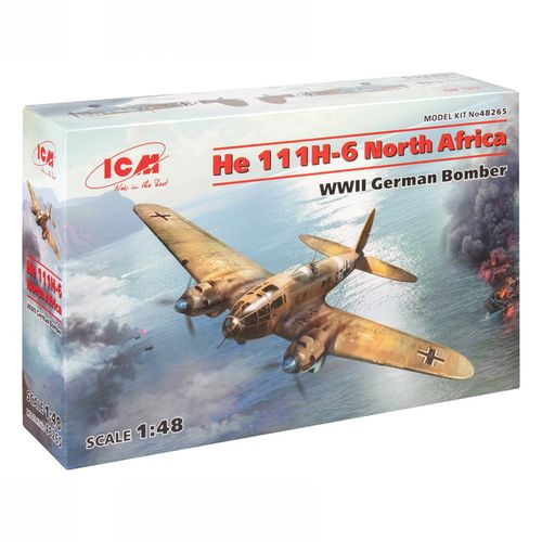 Model Kit Aircraft - He 111H-6 North Africa WWII German Bomber 1:48 slika 1