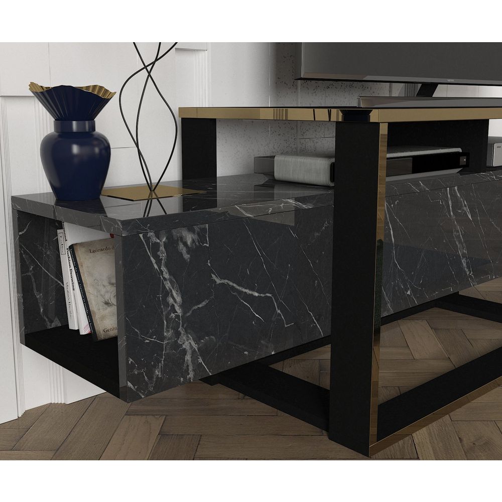 TV Stalak Bianco Black Gold slika 3