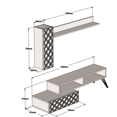 Planet - Walnut, Walnut Walnut TV Unit slika 6