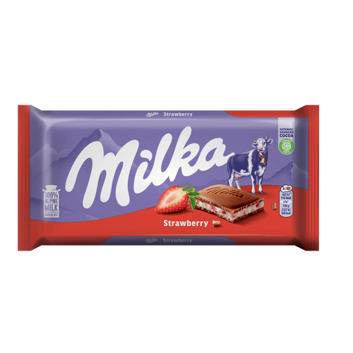 Milka čokolada s jagodom 100 g slika 1