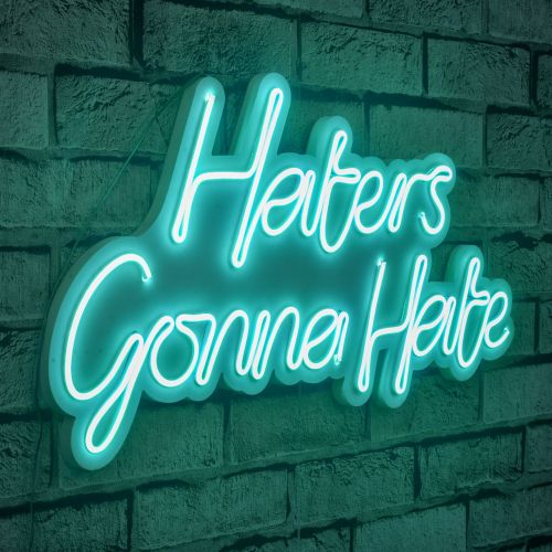 Wallity Ukrasna plastična LED rasvjeta, Haters Gonna Hate - Blue slika 10