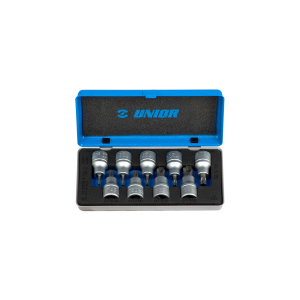 Unior - Garnitura nasadnih ključeva s TX profilom, prihvat 1/2", u metalnoj kutiji 192/12