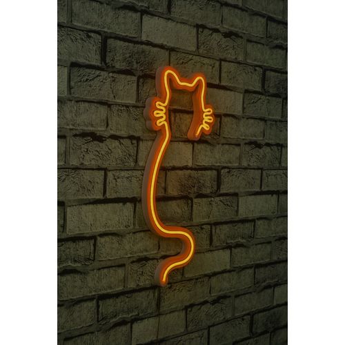Wallity Cat - Žuta dekorativna plastična LED rasveta slika 1