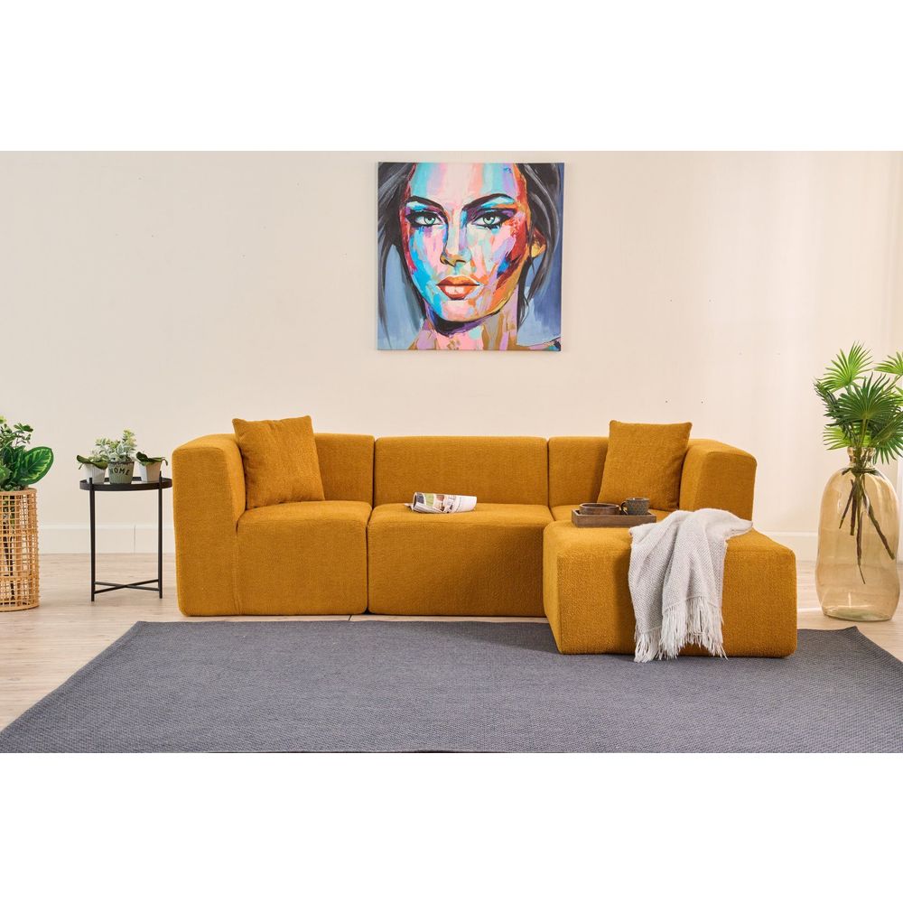 Ugaona Sofa Raks - Narandžasti slika 1