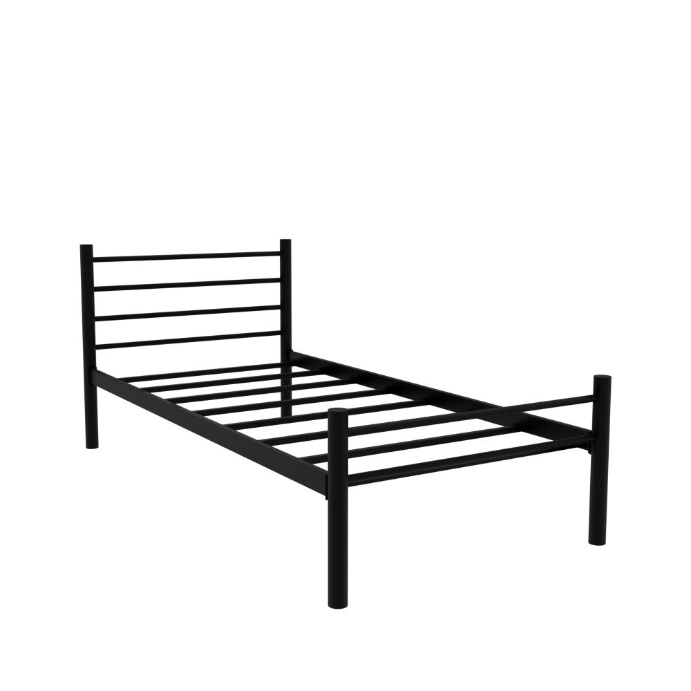 Krevet K10 - Crni (90 x 200 cm) jednostruki metalni okvir - izložbeni artikl (oštećenja ambalaža) slika 2