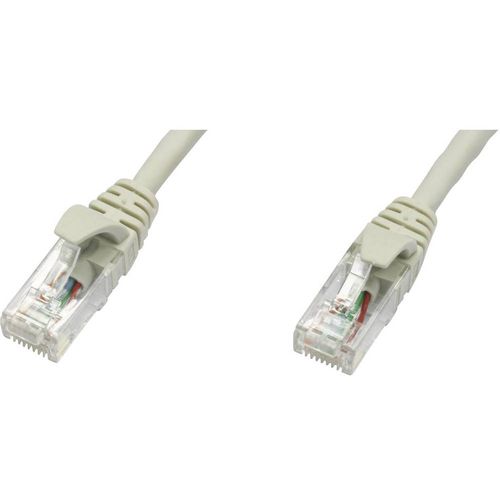 Telegärtner L00002E0004 RJ45 mrežni kabel, Patch kabel cat 5e U/UTP 3.00 m siva vatrostalan 1 St. slika 1