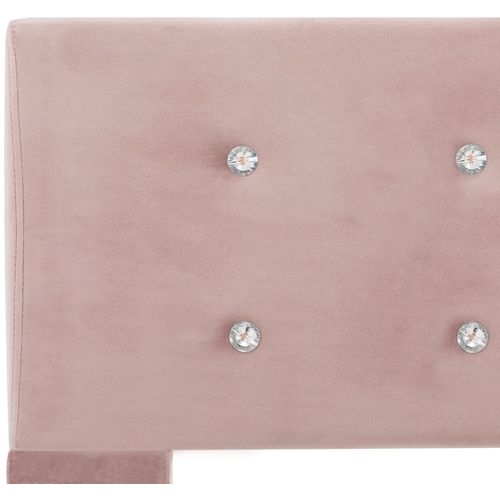 Okvir za krevet ružičasti baršunasti 140 x 200 cm slika 26