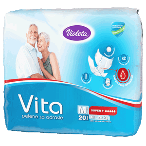 Violeta Vita pelene za inkontinenciju M Super+ 20 kom
