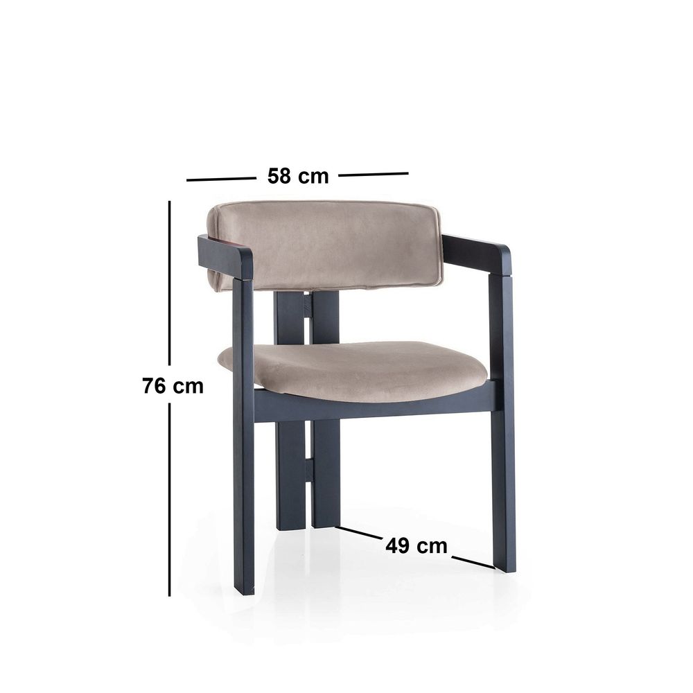 Elegantna Crna i Svijetlosmeđa Stolica CO - 020 slika 4