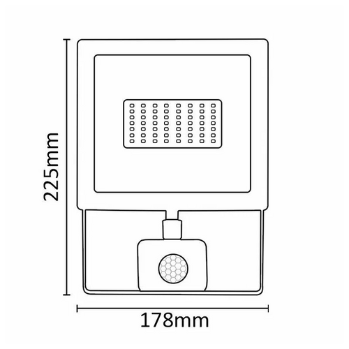 Asalite LED reflektor bijeli Slim 50W 4500K (4500 lumena) + senzor slika 1