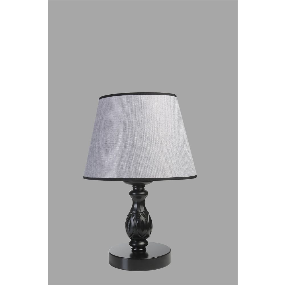Olimpiyat Crni Pramit Hasir Gri Abajur Masa Lampa slika 4