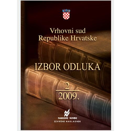 Izbor odluka Vrhovnog suda RH 2/2009. slika 2