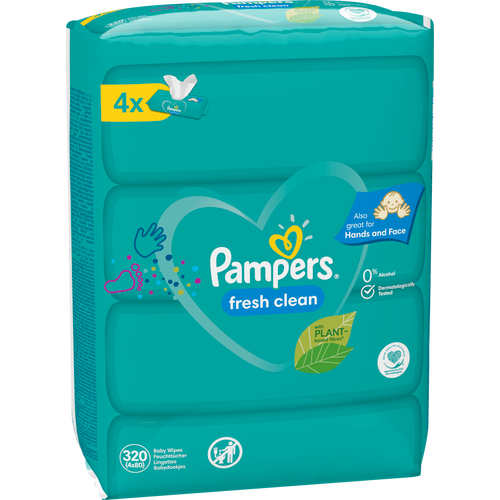 Pampers vlažne maramice Fresh Clean 4 x 80 komada slika 3