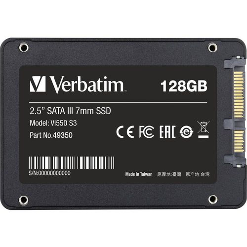 Verbatim  128 GB unutarnji SATA SSD 6.35 cm (2.5 '') SATA 6 Gb/s maloprodaja 49350 slika 3