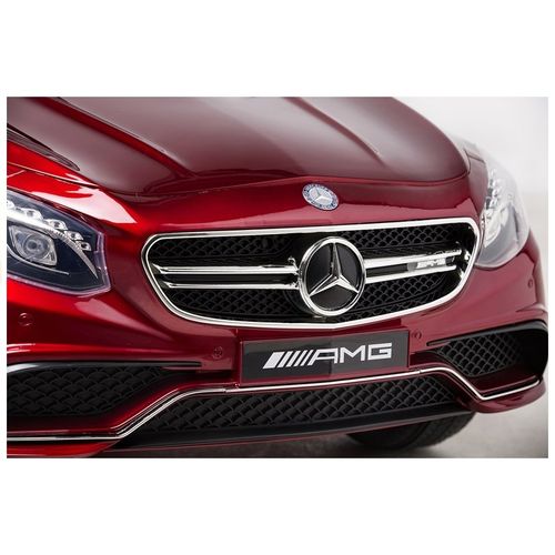 Licencirani auto na akumulator Mercedes S63 - crveni/lakirani slika 8