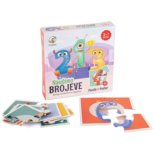 VRABAC PUZZLE FUN 40, puzzle Učimo brojeve slika 2