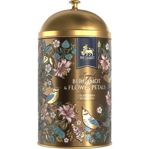 Richard "Royal Bergamot & flower Petals" – Crni čaj sa aromom bergamota i laticama cveća, 60g rinfuz, BROWN metalna kutija slika 2