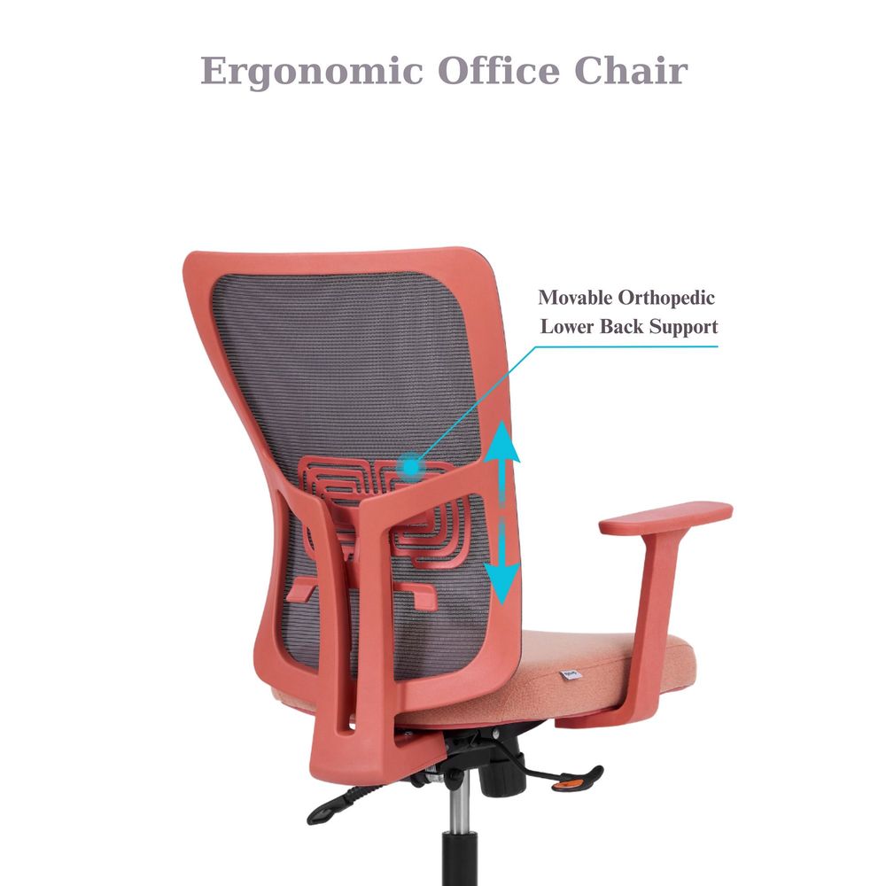 Set kancelarijskih stolica Lumbar 108 - boja / nijanse lososa (2 komada) slika 9
