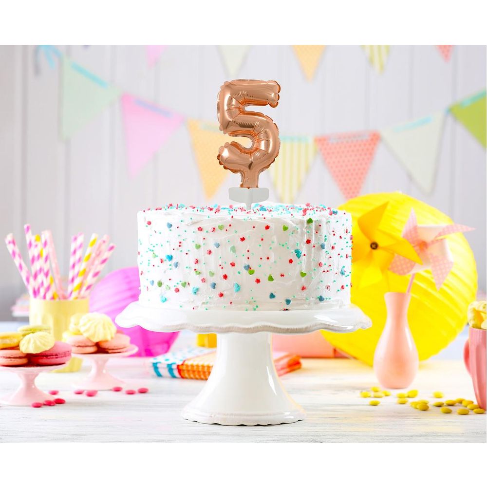BC-5RZ5 Folijski balon 5 sa štapićem 13 cm slika 2