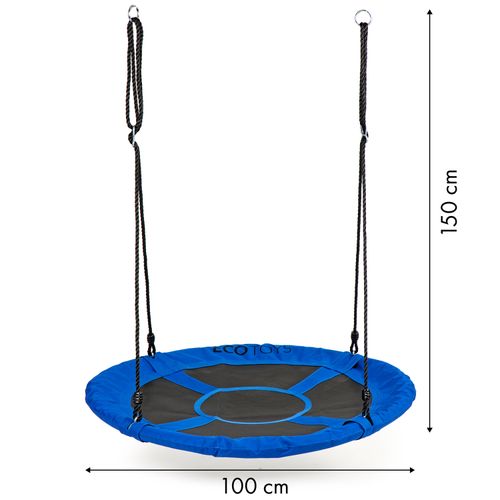 Ljuljačka gnijezdo za djecu - Plava, 100 cm slika 5