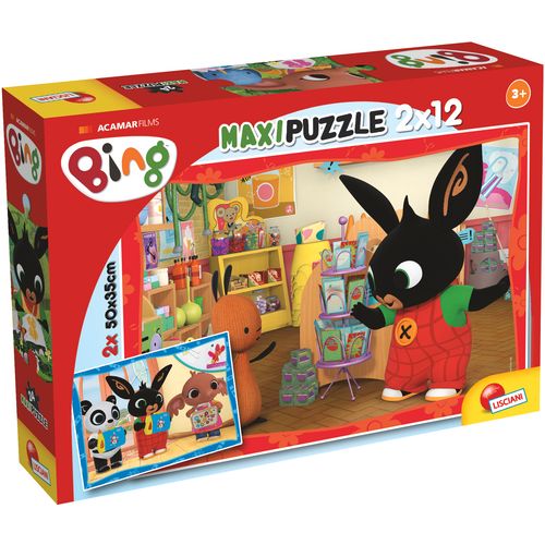 LISCIANI BING maxi puzzle 2x12 kom, u školi 81233 slika 1