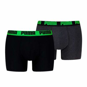 Muške Bokserice Puma EVERRYDAY BASIC 701226387 018 - 2 kom. Zelena i Crna, M