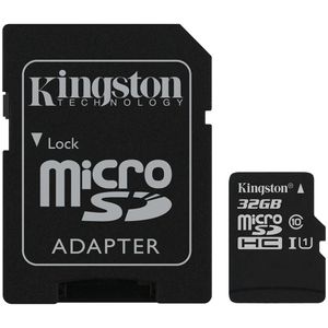 Kingston 32GB micSDHC Canvas Select Plus 100R A1 C10 Card + ADP