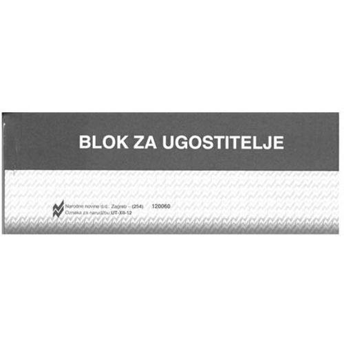 XII-12 KONOBARSKI BLOK; Blok 100 listova, 14,5 x 5,5 cm slika 1