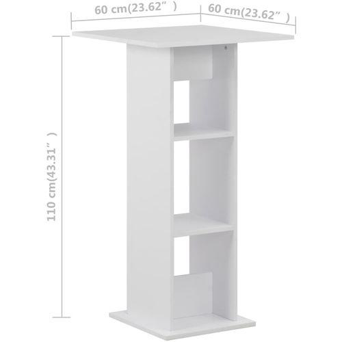 Barski stol bijeli 60 x 60 x 110 cm slika 13