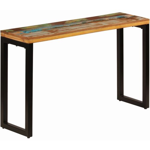 Konzolni stol 120 x 35 x 76 cm masivno obnovljeno drvo i čelik slika 30