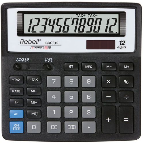 Kalkulator komercijalni Rebell BDC312 black slika 3
