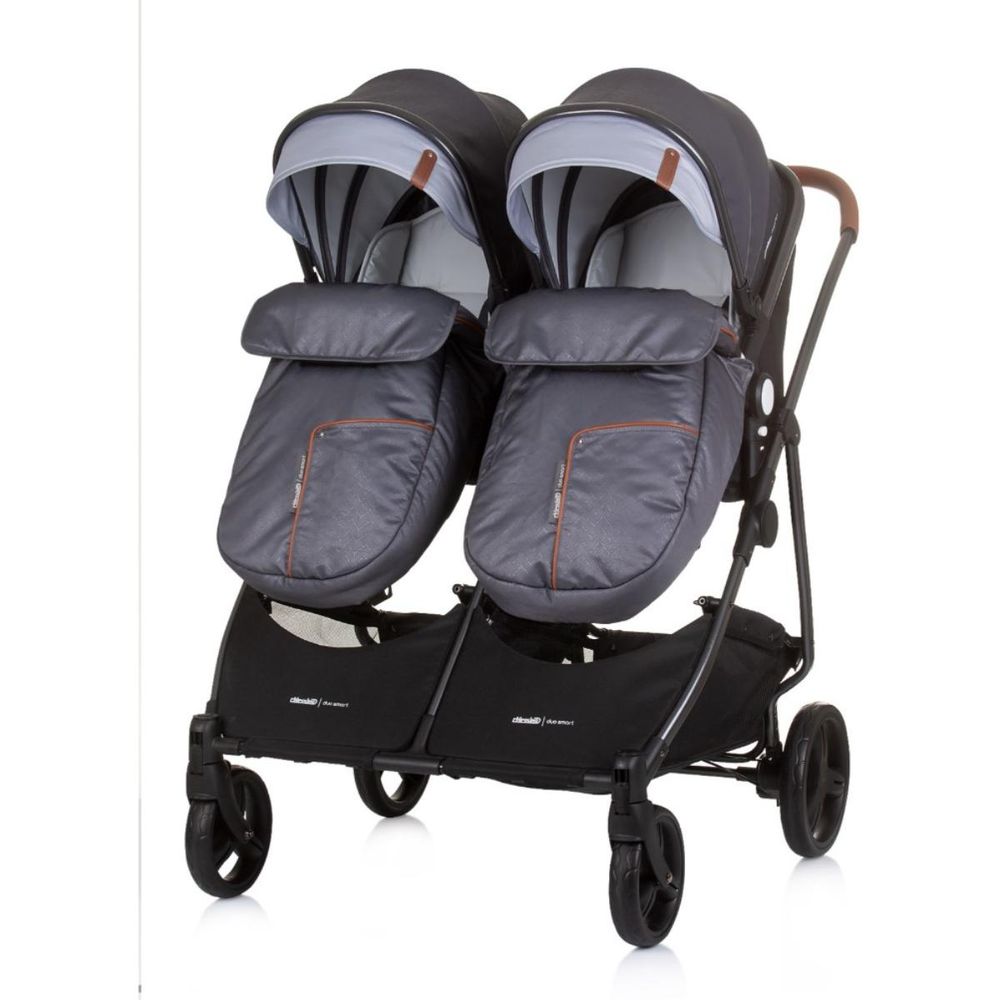 Chipolino Kolica za blizance Duo Smart Silver Grey Kbds02402Sg slika 1