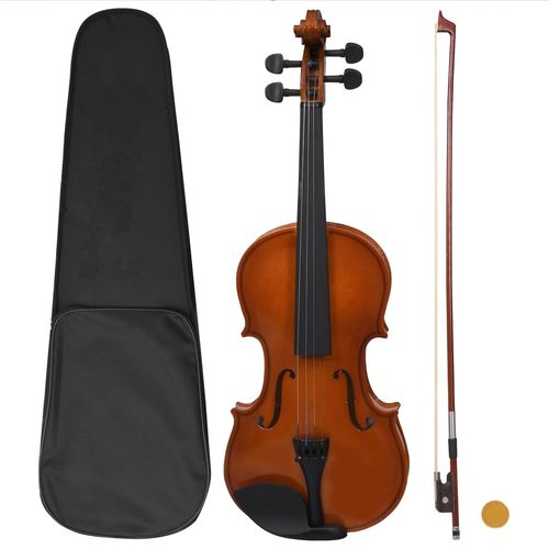 Violinski set s gudalom i podbradkom boja tamnog drva 4/4 slika 17