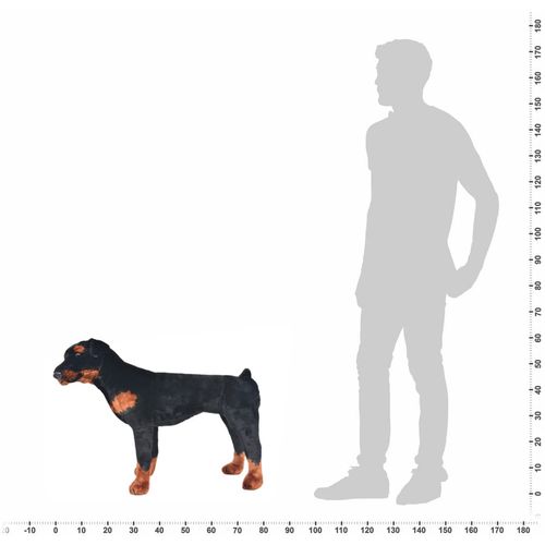 Stojeća igračka plišani pas rotvajler crno-smeđi XXL slika 21