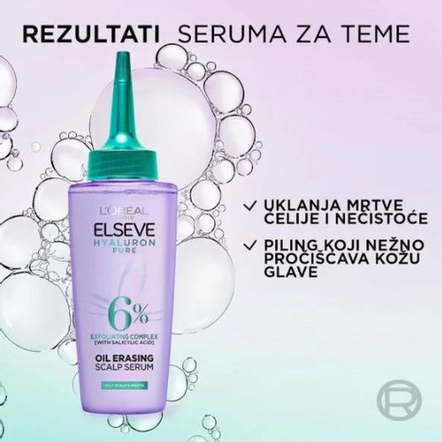 L’Oréal Paris Elseve Hyaluron Pure serum za teme koje se brzo masti 102ml slika 2