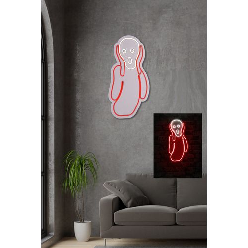 Wallity Ukrasna plastična LED rasvjeta, Scream - Red, White slika 4