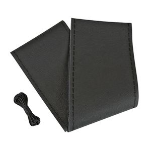 Kožna navlaka za volan na vezanje, promjer 37-39 cm