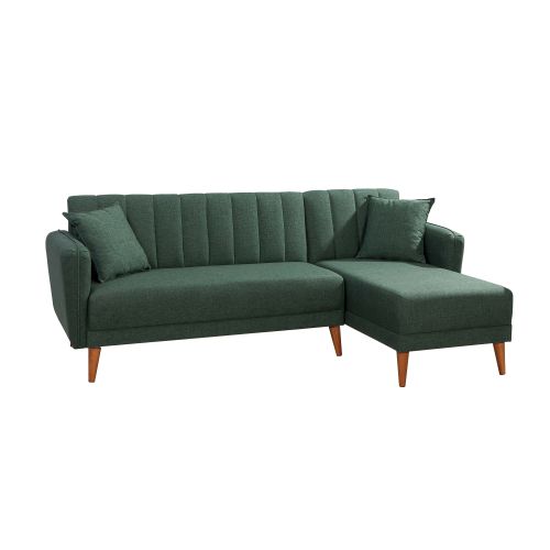 Aqua Corner Right - Tamnozelena kutna sofa na razvlačenje slika 4