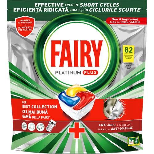 Fairy All in One Platinum Plus Anti-Dull  kapsule za mašinsko pranje posuđa 82kom slika 1