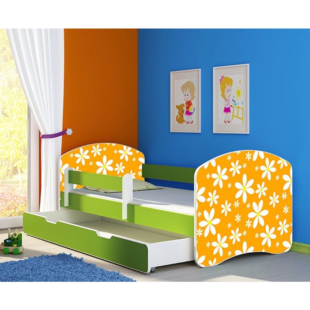 ACMA Dječiji krevet Acma II sa ladicom Green - 160x80cm - Dezen 24 slika 1