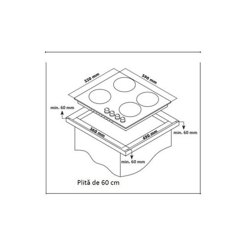 Heinner Ugradbena Plinska Ploča HBH-S584I-IX slika 3