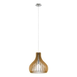 Eglo Tindori Visilica - E27, Promjer 380 mm, Nikl-Mat i Boja Drveta