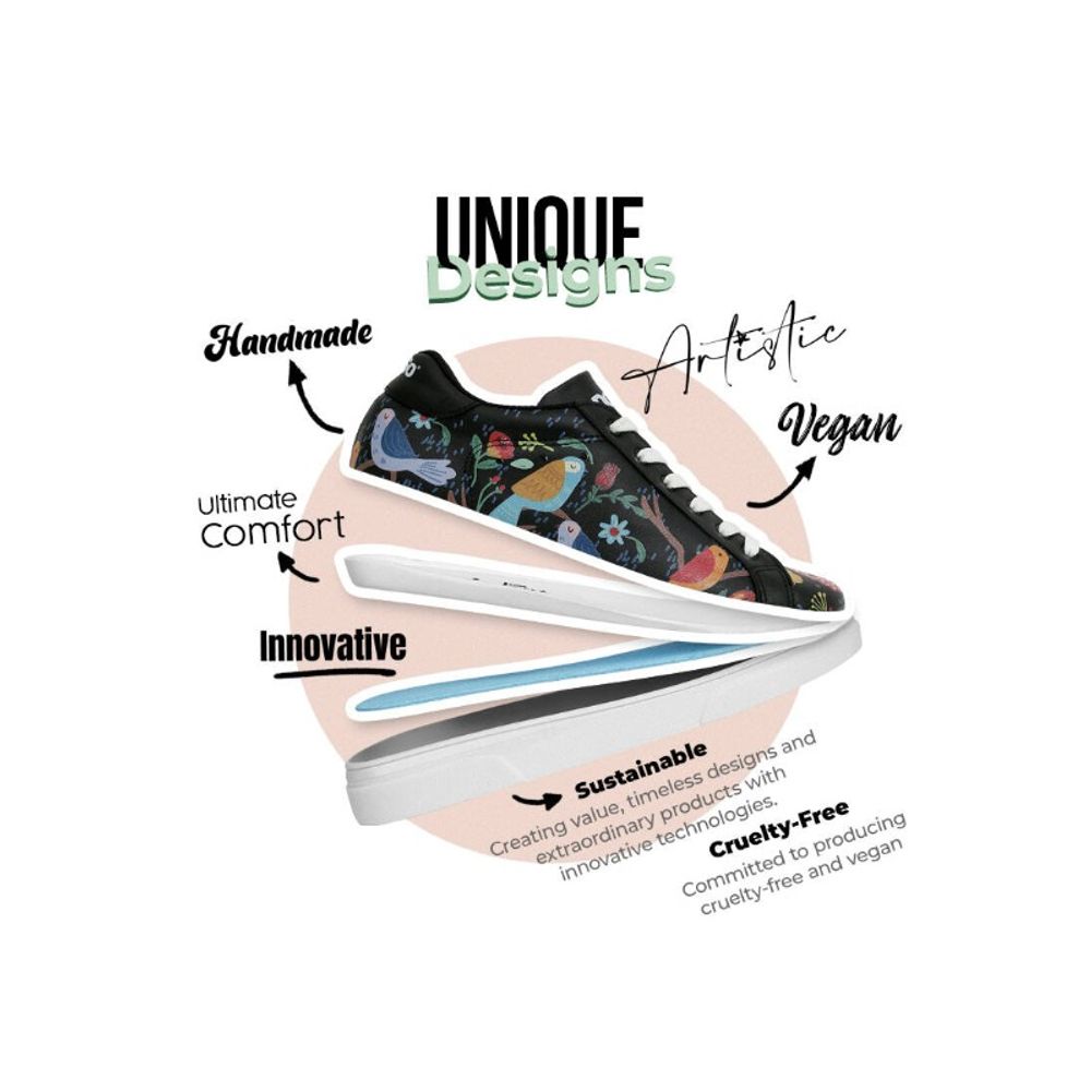 DOGO Ženske patike Ace Sneakers Flowers and Birds slika 10