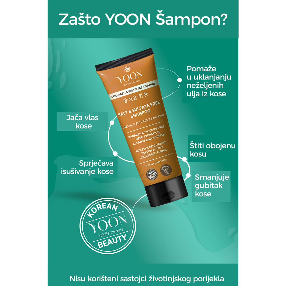 YOON Šampon za kosu bez sulfata i soli 250ml slika 8