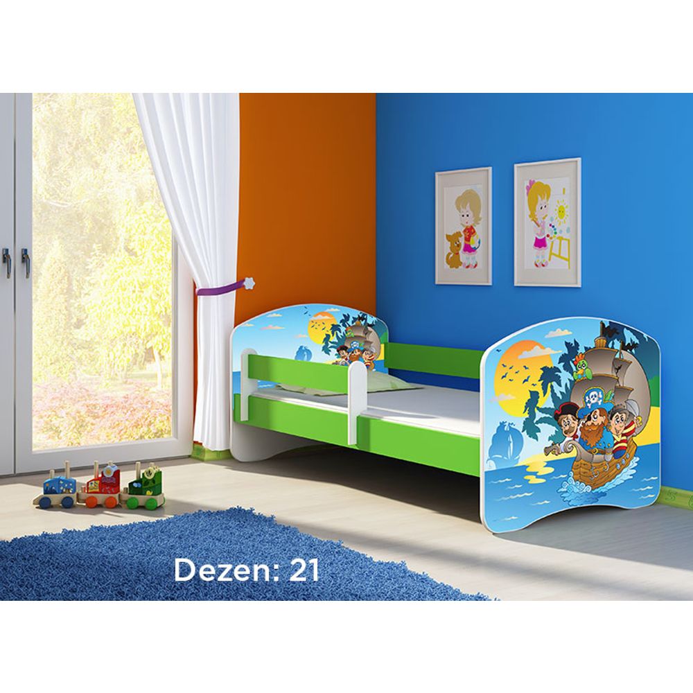 ACMA Dječiji krevet Acma II Green - 160x80cm - Dezen 21 slika 2