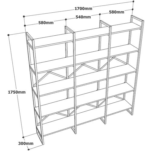 VG6 - A Atlantic Pine Bookshelf slika 5